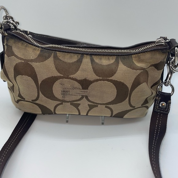 AUTHENTIC Coach Demi Stripe Shoulder Bag - Picture 3 of 5